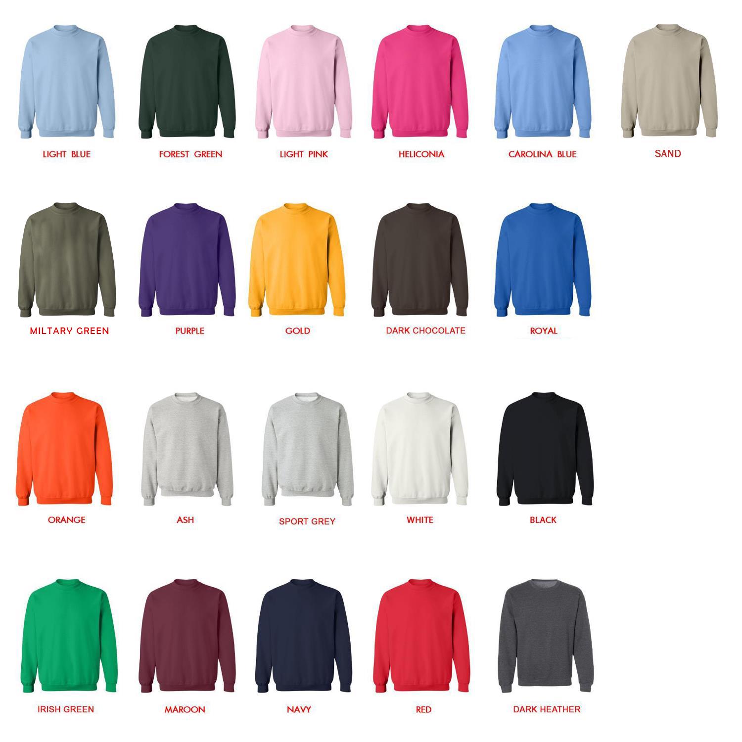 sweatshirt color chart - Sombr Shop