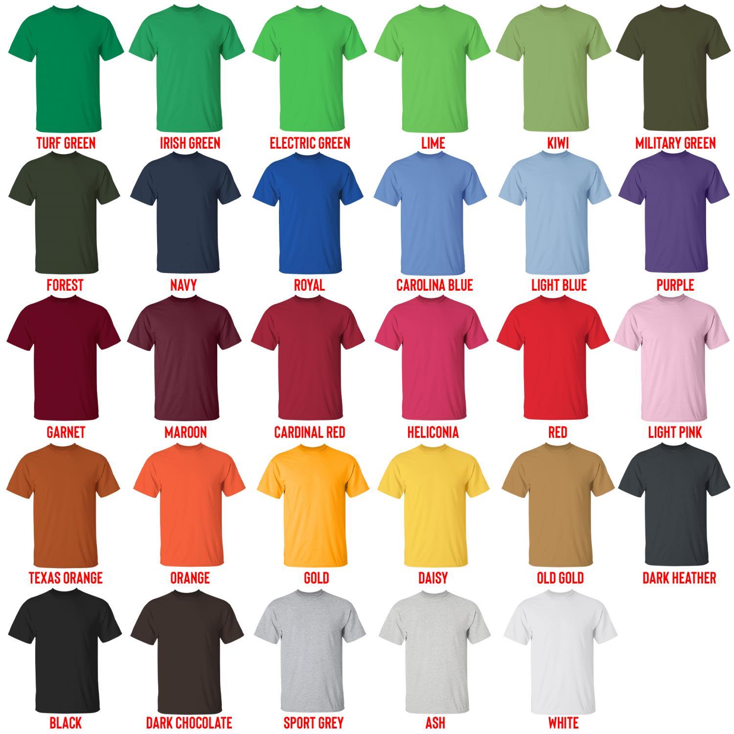 t shirt color chart - Sombr Shop