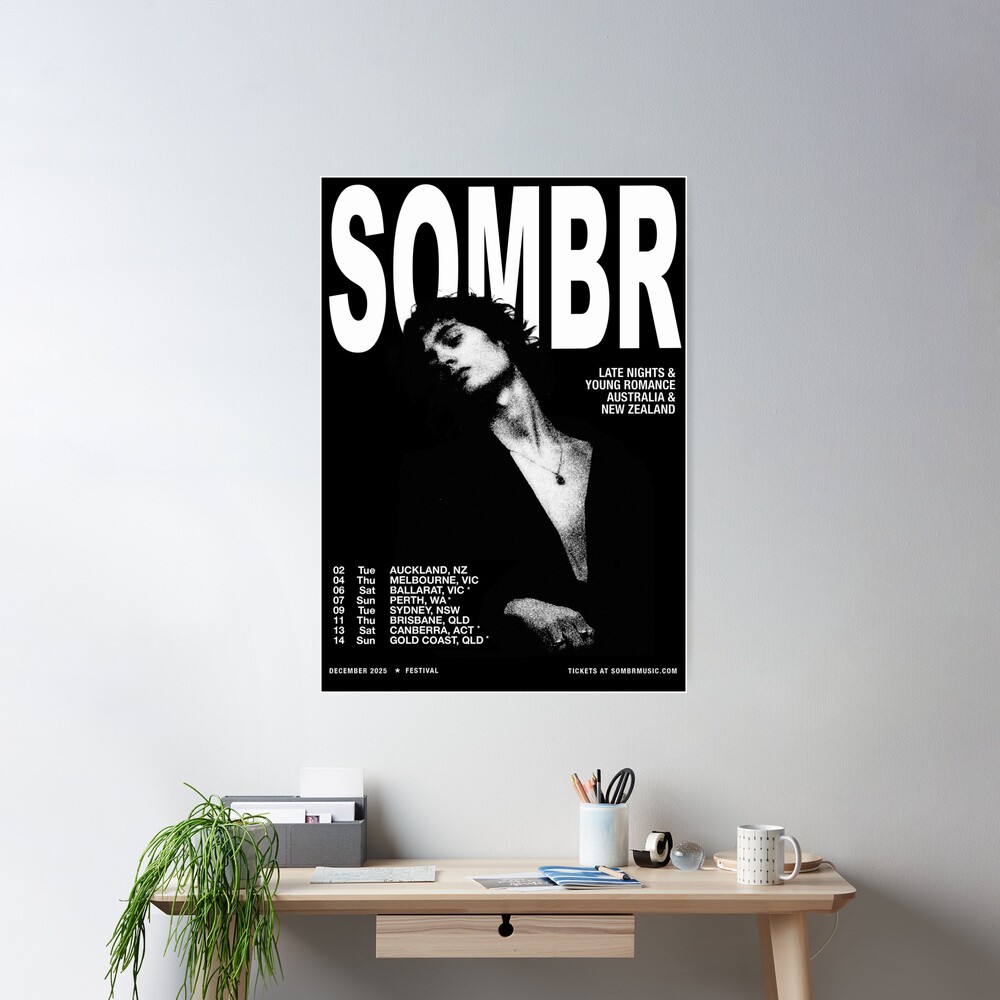 Sombr Australia And New Zealand Poster - Image 2