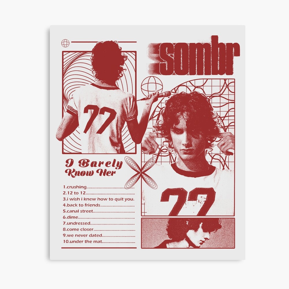 Sombr Tour Vintage Fan Art Poster