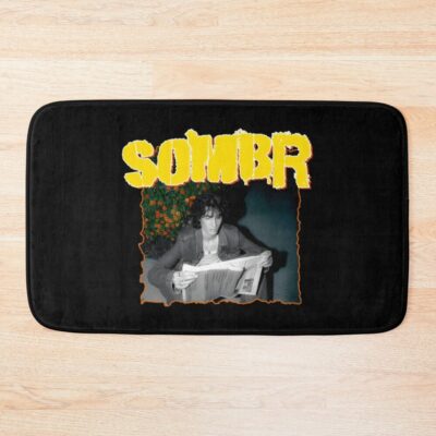 Vintage Grunge Style Sombr Bath Mat