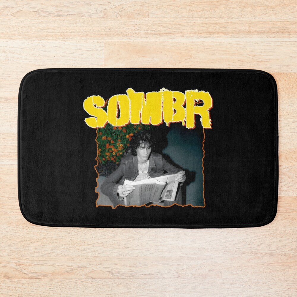 Vintage Grunge Style Sombr Bath Mat