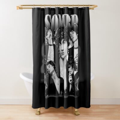 Sombr Obsidian Drop Shower Curtain