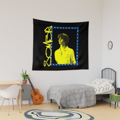Yellow Sillhouette Alternative Pop Singer Tapestry