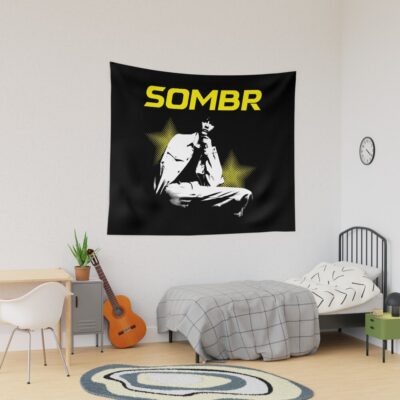Yellow Silhouette Indle Music Tapestry