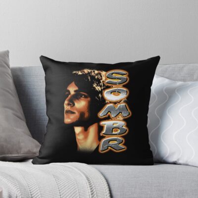 Grunge Style Lo Fi Pop Singer Throw Pillow
