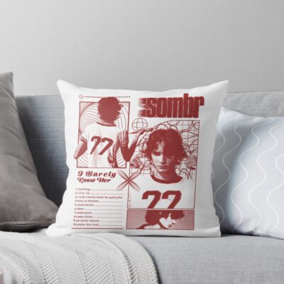 Sombr Singer Tour Throw Pillow