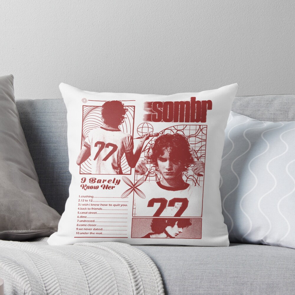 Sombr Singer Tour Throw Pillow
