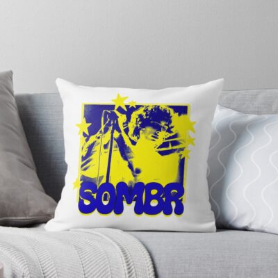 Sombr Lunar Mist Throw Pillow